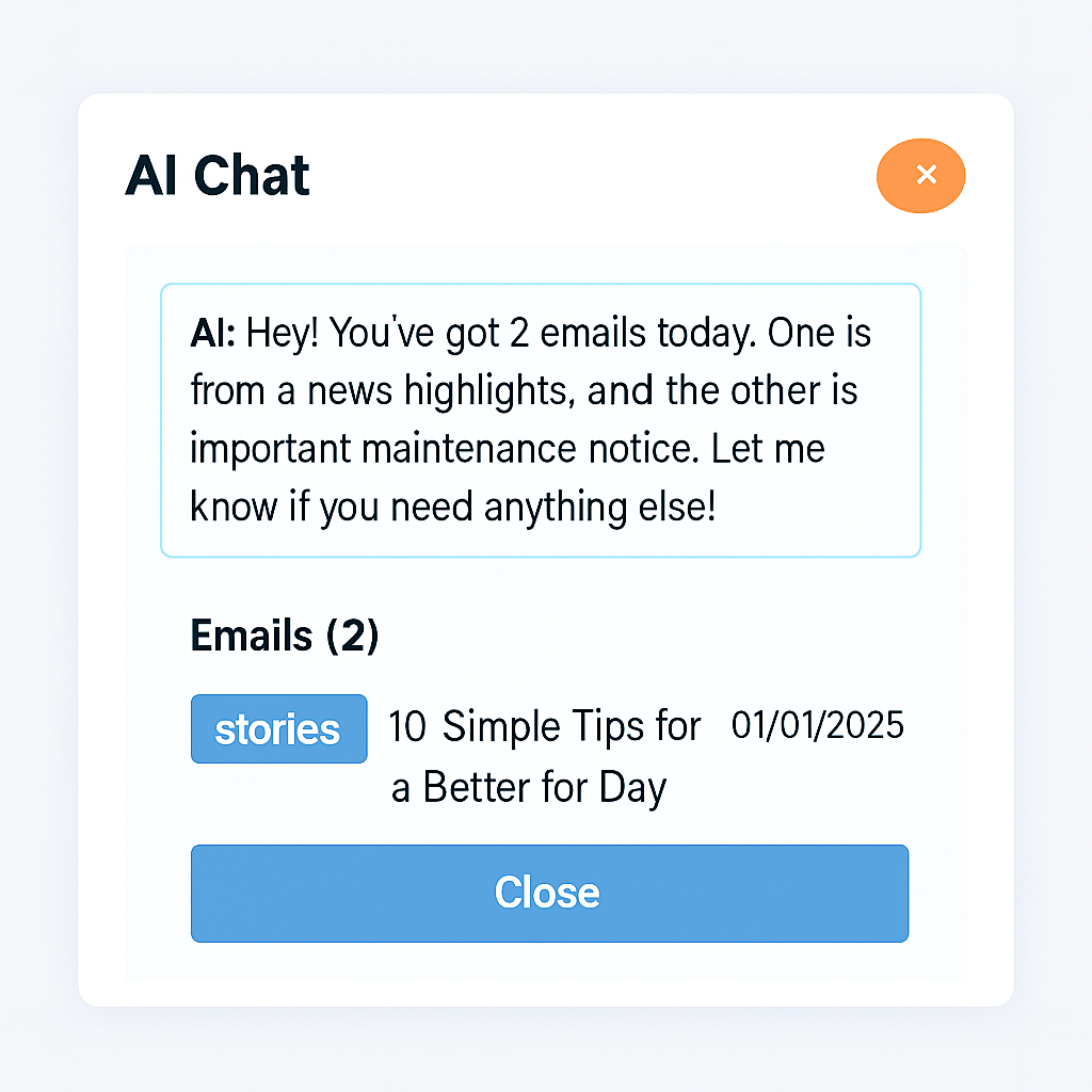 Screenshot of SuperComp.AI AI assistant interaction